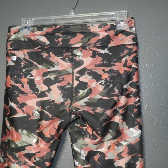 Fabletics Womens Pink And Grey Black Abstract Capri Athletic Leggings Size Small - Picture 7 of 9